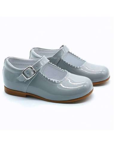 MARY JANES IN PATENT BAMBI 4199 GREY