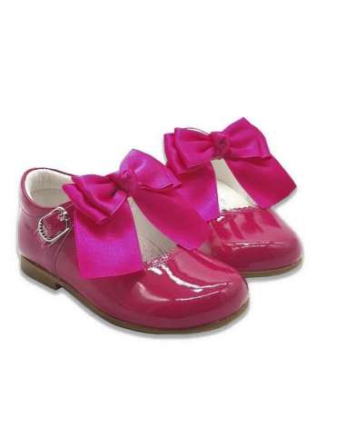 MARY JANES IN PATENT CHANTELLE  BOW BAMBI 4199 FUXIA
