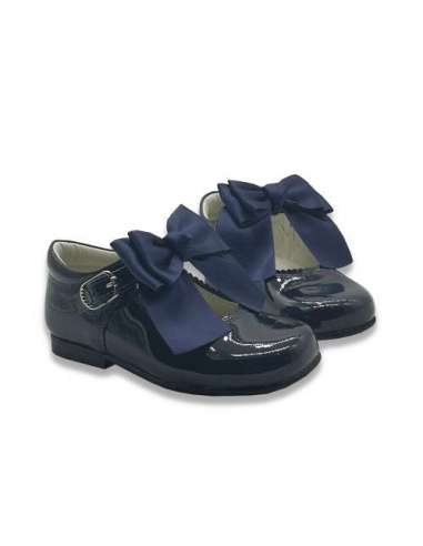 MARY JANES IN PATENT CHANTELLE  BOW BAMBI 4199 NAVY