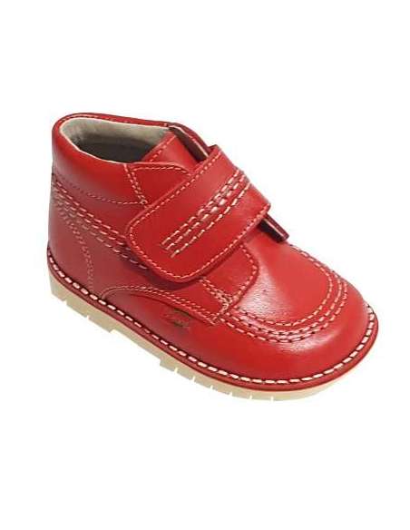 BOTA KICKERS DE CALIDAD EN PIEL BAMBI 925 ROJO
