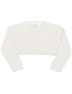 DF3333 BLANCO  CHAQUETA PERLE NIÑA MARCA DULCE DE FRESA