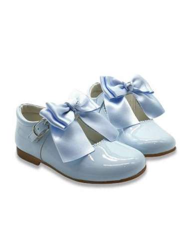 MARY JANES IN PATENT CHANTELLE  BOW BAMBI 4199 SKY BLUE
