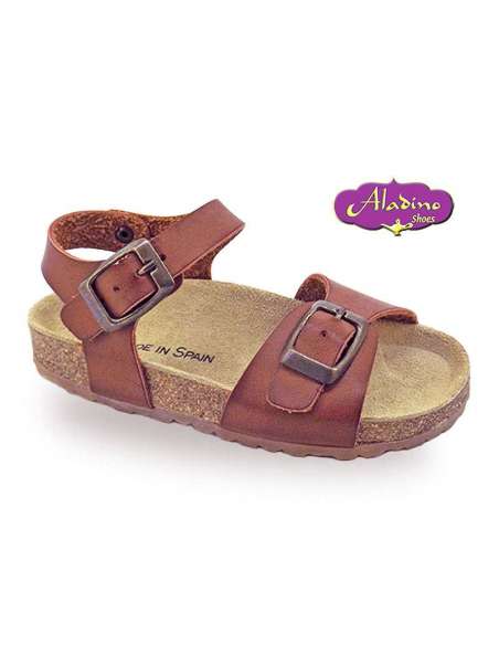 GIRLS SANDALS IN LEATHER  ALADINO 11253 CUERO