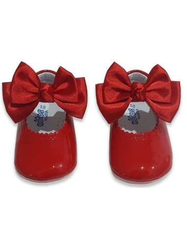 PRAM SHOES IN PATENT BUTTERFLY CITOS 712 RED