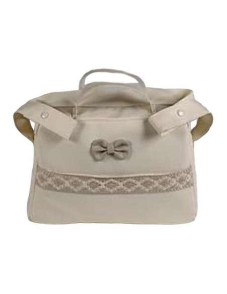 AMANDA BEIGE BABY-BAG IN POLIPIEL