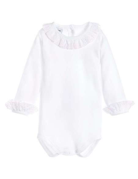 B1191 BLANCO/ROSA BODY BEBE MARCA BABIDU