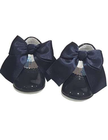 PRAM SHOES IN PATENT WITH EMMA´S BOW CITOS 712 NAVY