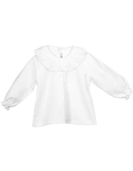 15004 WHITE PLUMETILLA SHIRT  BRAND  CALAMARO