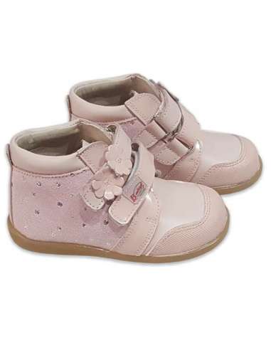 ANKLE BOOTS FOR GIRLS IN LEATHER BAMBI 5174 PINK
