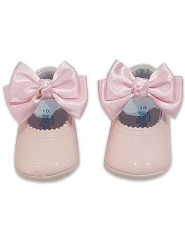 PRAM SHOES IN PATENT BUTTERFLY 712C PINK