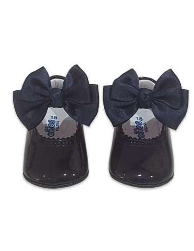 PRAM SHOES IN PATENT BUTTERFLY CITOS 712 NAVY