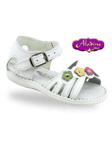 GIRLS SANDALS IN LEATHER COMBINED ALADINO 2169 MULTY
