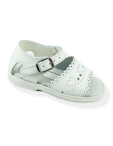SANDALIA DE NIÑA EN PIEL ALADINO 2176 BLANCO