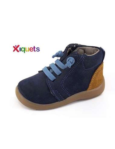 Suede boots combined Xiquets 52001 navy