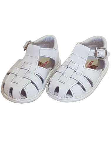 boys white leather sandals
