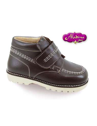 KICKERS BOOTS IN LEATHER ALADINO 490 CHOCO