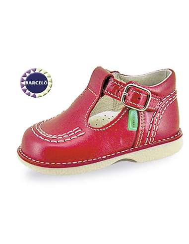 T- BARS KICKERS IN LEATHER BARCELÓ 401 RED
