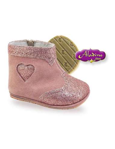 BOOTS IN SUEDE WITH GLITTER ALADINO 720 PINK