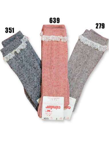14432 HIGH TWEED STYLED SOCKS WITH LACE BRAND CONDOR