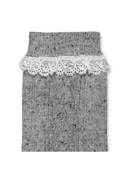 14432 HIGH TWEED STYLED SOCKS WITH LACE BRAND CONDOR