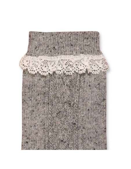 14432 HIGH TWEED STYLED SOCKS WITH LACE BRAND CONDOR
