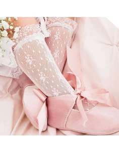 45022 CALCETINES CEREMONIA  CON PUNTILLAMARCA CONDOR