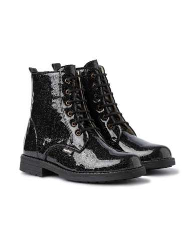 Patent Glitter Military Boot Laces AngelitoS 418 Black