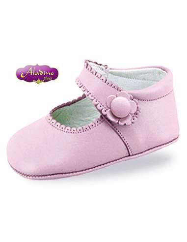 PRAM SHOES IN LEATHER ALADINO 611 PINK