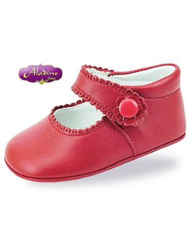 PRAM SHOES IN LEATHER ALADINO 611 RED