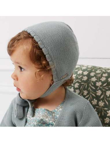 50500010 ALUMINIO KNITTED BABY BONNET IN COTTON  BRAND CONDOR