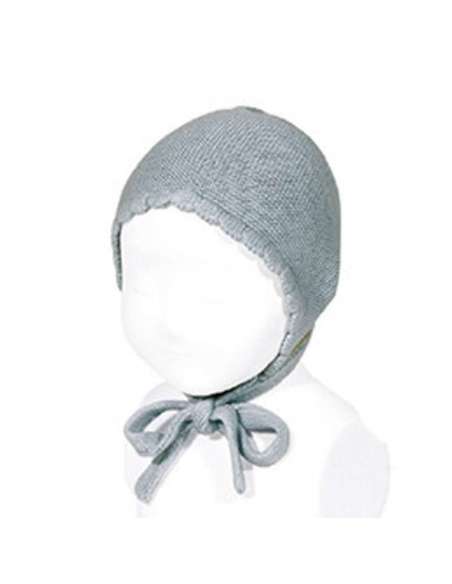50500010 ALUMINIO KNITTED BABY BONNET IN COTTON  BRAND CONDOR