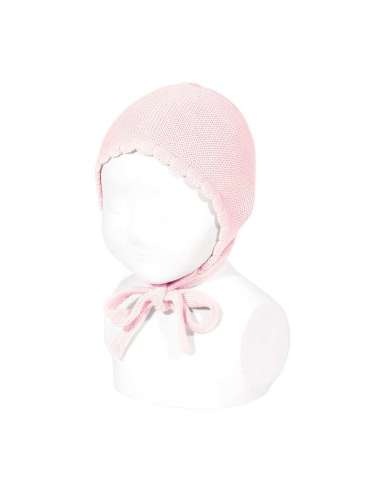 50500010 ROSA PALO KNITTED BABY BONNET IN COTTON  BRAND CONDOR