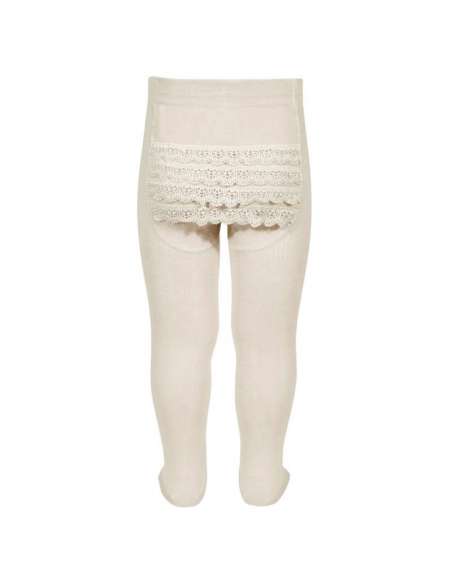 24421 CAVA LEOTARDOS BEBE CON PUNTILLA CULETE  MARCA CONDOR
