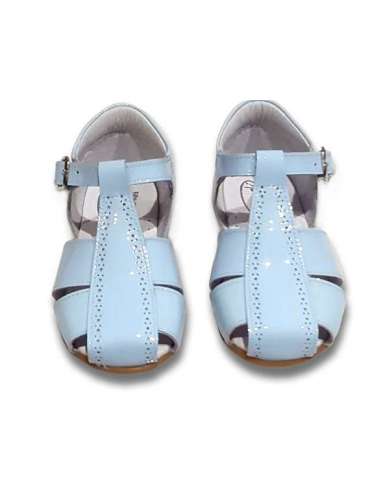 SANDALIA DE CHAROL BAMBI 4985 CELESTE