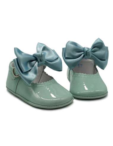 PRAM SHOES IN PATENT 712C BUTTERFLY MINT