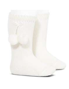 25042 NATA CALCETIN ALTO PERLE CON BORLAS MARCA CONDOR