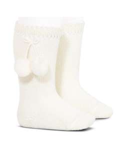 25042 CAVA CALCETIN ALTO PERLE CON BORLAS MARCA CONDOR