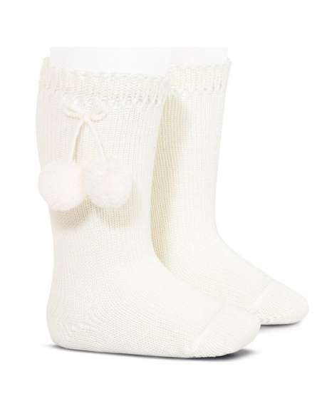 25042 CAVA HIGH SOCKS WITH POMPOMS BRAND CONDOR