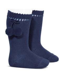 25042 MARINO HIGH SOCKS WITH POMPOMS BRAND CONDOR