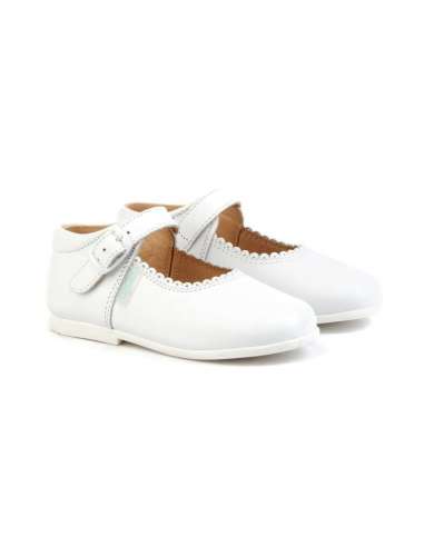 Mary Janes in leather AngelitoS 500 white