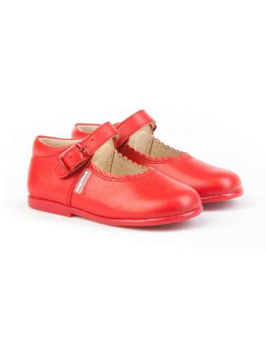 Mary Janes in leather AngelitoS 500 red