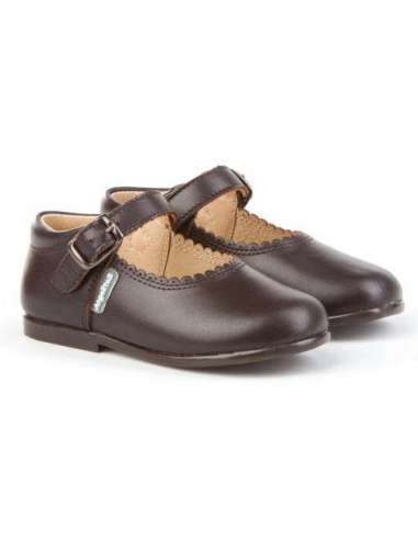 Mary Janes in leather AngelitoS 500 chocolate
