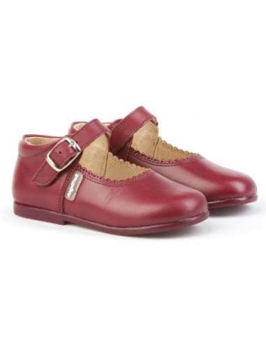 Mary Janes in leather AngelitoS 500 burgundy