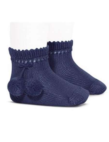 25044 480 MARINO SHORT SOCKS WITH POMPOMS BRAND CONDOR