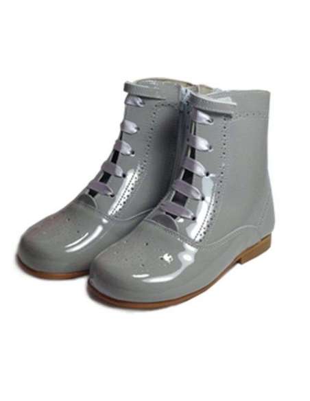 Patent boots Bambi grey 4253