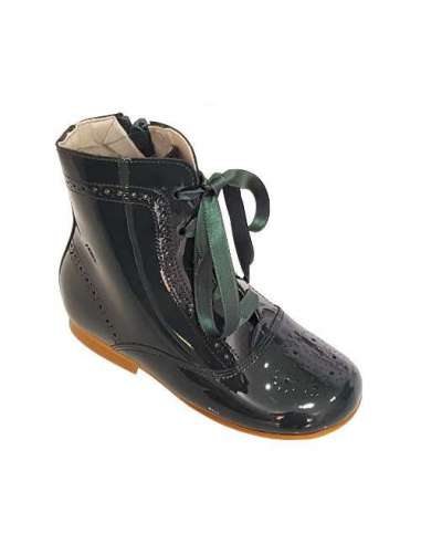 Patent boots Bambi green 4253