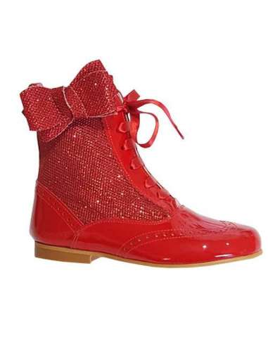 Glitter boots Bambi side red 4956