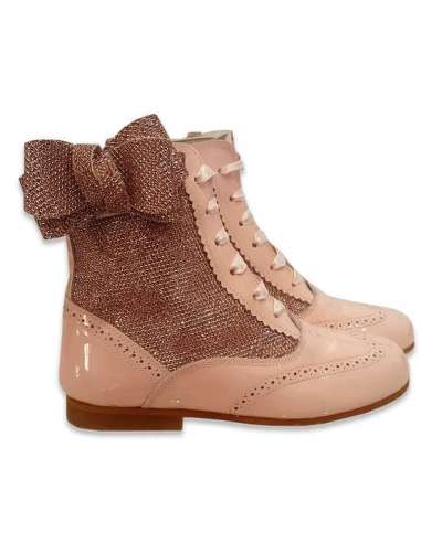 Glitter boots Bambi side pink 4956