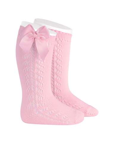 25992 PINK HIGH SOCKS WITH BOW BRAND CONDOR