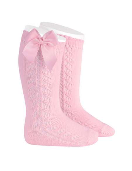 25992 PINK HIGH SOCKS WITH BOW BRAND CONDOR